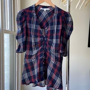 Veronica Beard Plaid Shirt size 4